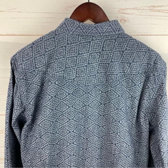 Cody James | Blue Gray Southwest Western Print Pearl Snap Shirt - Picture 5 of 8